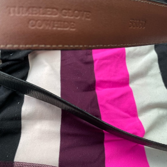 Men’s tumbled glove cowhide black men’s Belt 52 - Picture 7 of 8